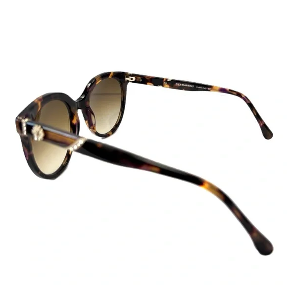 Pier Martino Tortoise Acetate Sunglasses hand-set bohemian crystals & enamel L.E Pier Martino Tortoise Acetate Sunglasses hand-set bohemian  main image 2